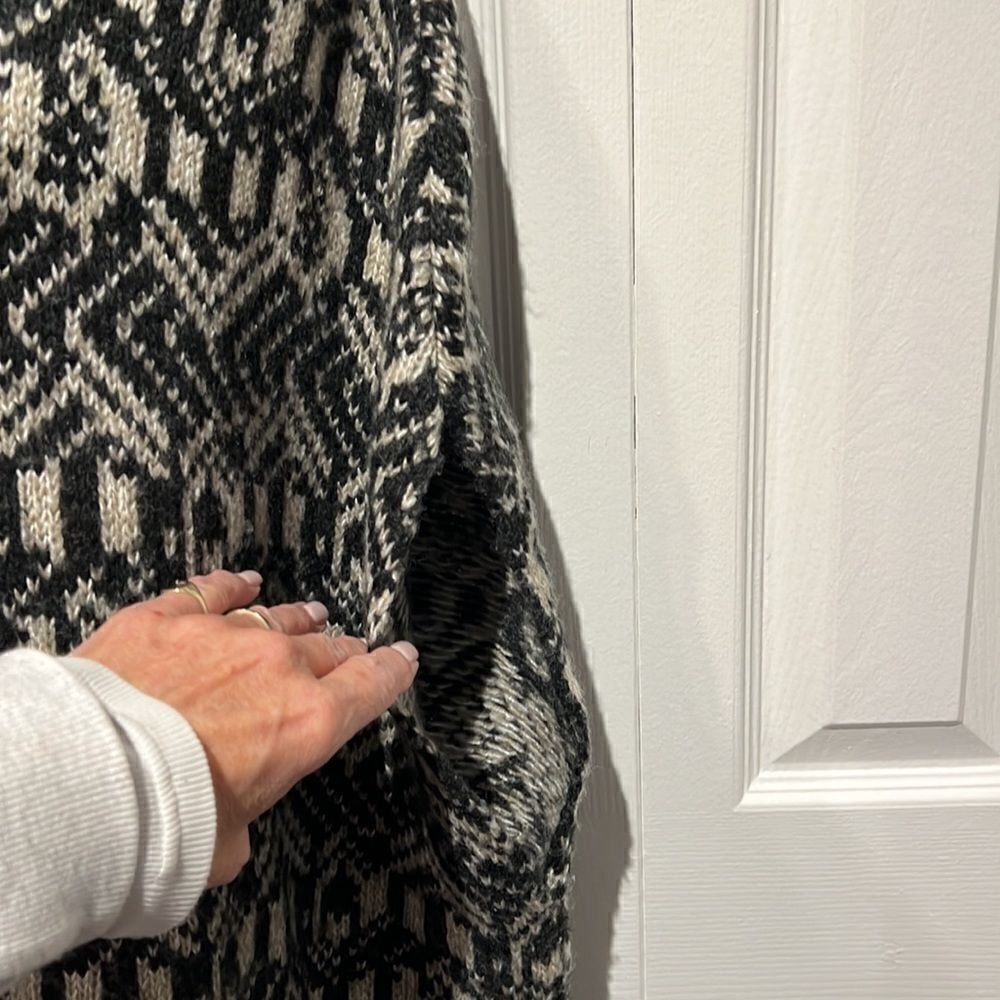 Steve Madden Turtleneck Pullover Black/Grey Sweater Vest O/S‎ - Picture 6 of 12